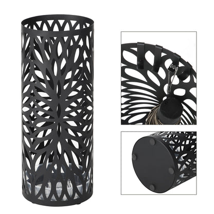 Umbrella Stand Rack Free Standing for Canes Walking Sticks 2 Hooks Black