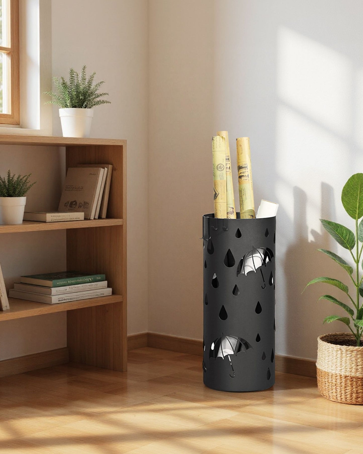 Umbrella Stand, Metal Umbrella Holder for Entryway