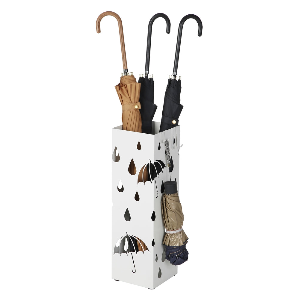Metal Umbrella Stand Square Umbrella Holder 15.5 x 15.5 x 49 cm Black - image 10