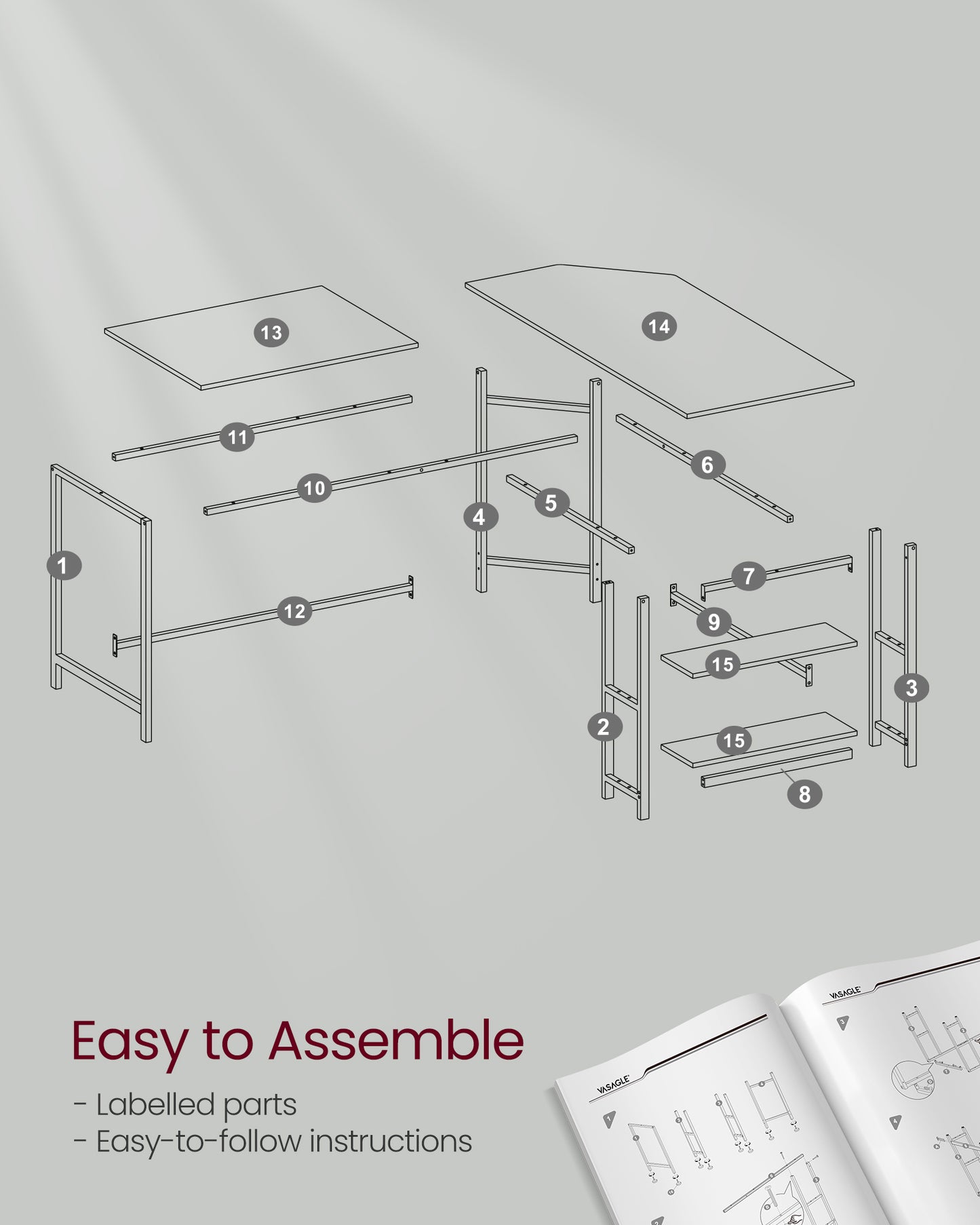 L-Shaped Computer Desk - image 36
