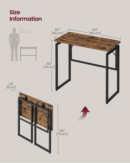 One-Piece foldable computer desk with rounded edges - image 6