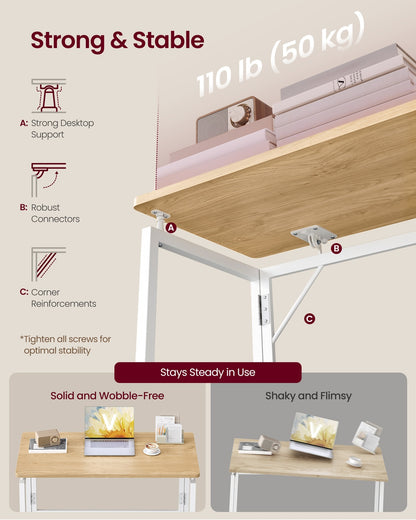 One-Piece foldable computer desk with rounded edges - image 19