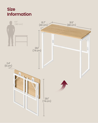 One-Piece foldable computer desk with rounded edges - image 20