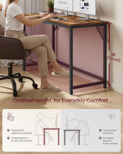 Steel frame computer desk for study or home office - image 9