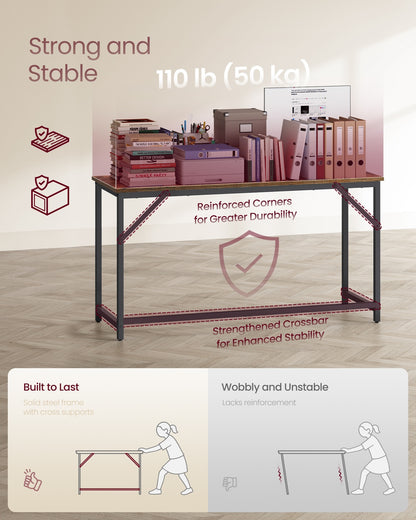 Steel frame computer desk for study or home office - image 22