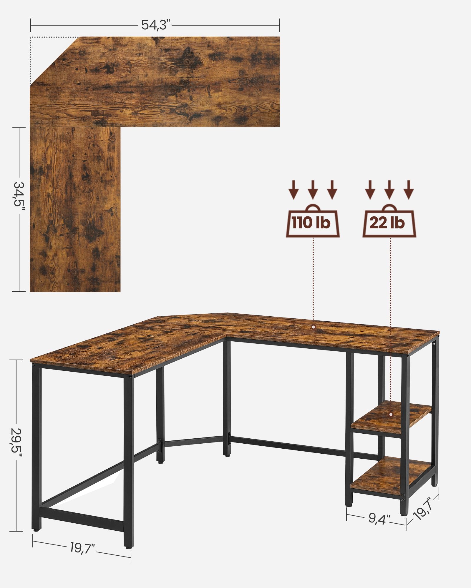 L-Shaped Computer Desk - image 7