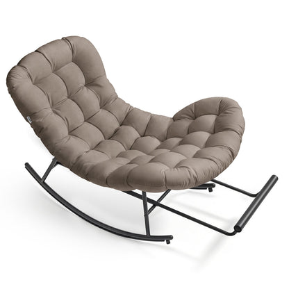 Steel rocking papasan chair for patio bedroom or living room - image 25