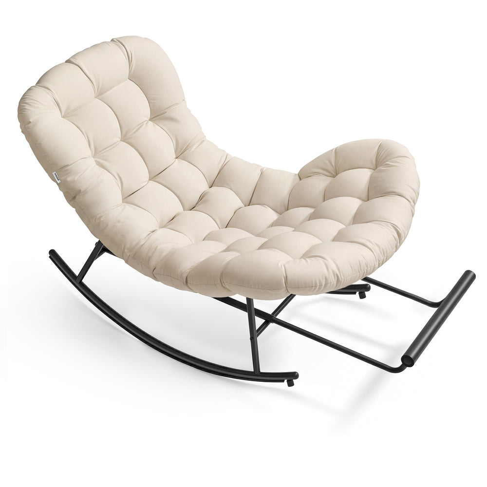 Steel rocking papasan chair for patio bedroom or living room - image 26