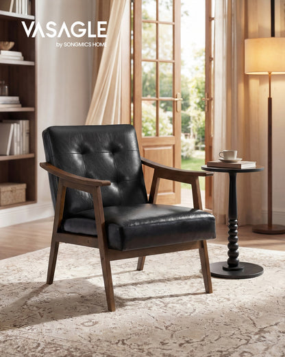 PU leather accent chair for living room bedroom or office