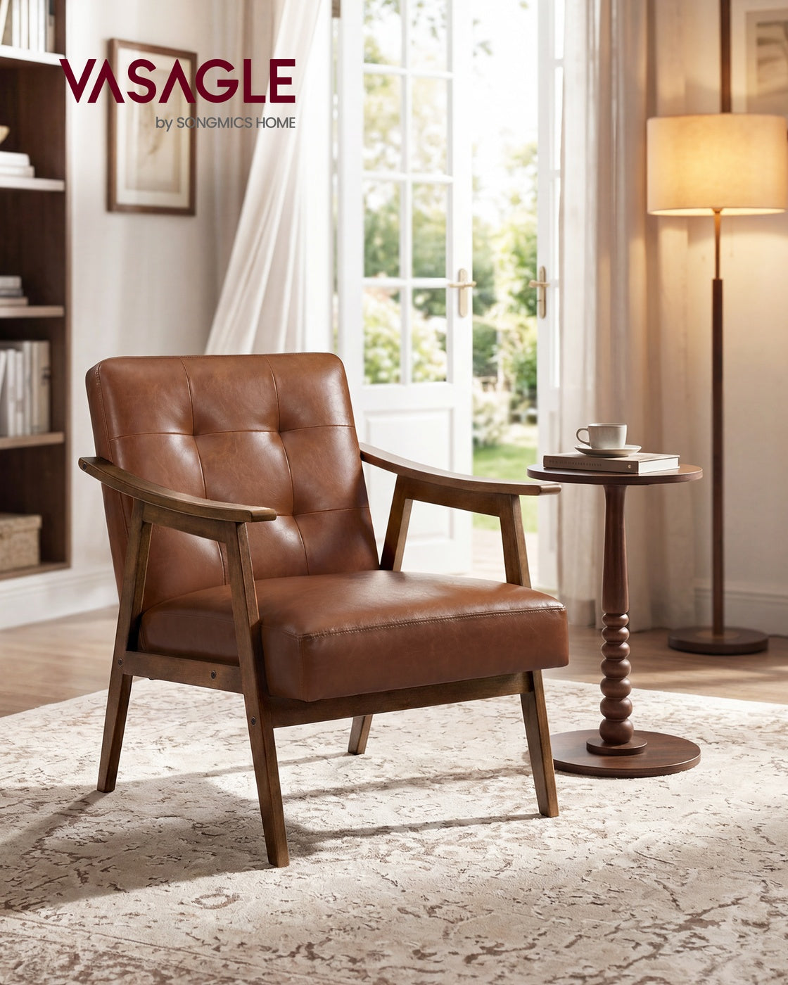 PU leather accent chair for living room bedroom or office - image 2