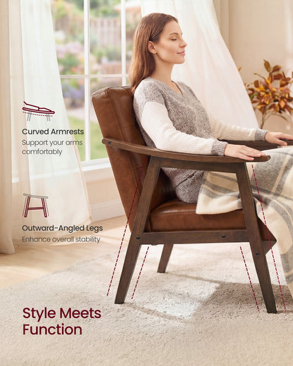 PU leather accent chair for living room bedroom or office - image 4