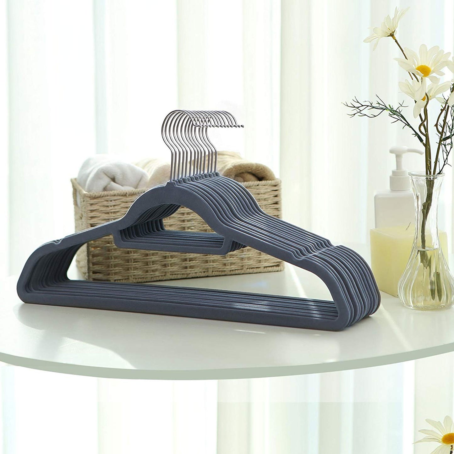 Light Grey Velvet Hangers - image 4