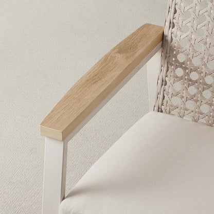 Sencillo Collection - Outdoor Steel Rocking Chair, Bone Color