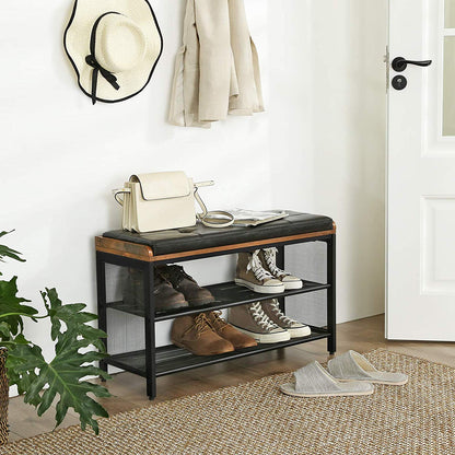 Mesh Shelf Shoe Bench - image 3