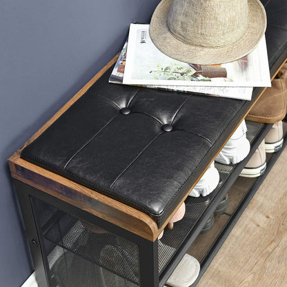 Mesh Shelf Shoe Bench - image 5