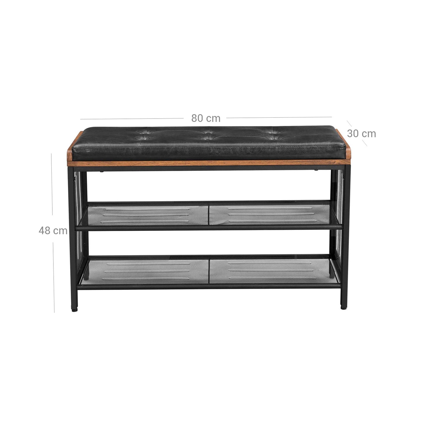 Mesh Shelf Shoe Bench - image 7