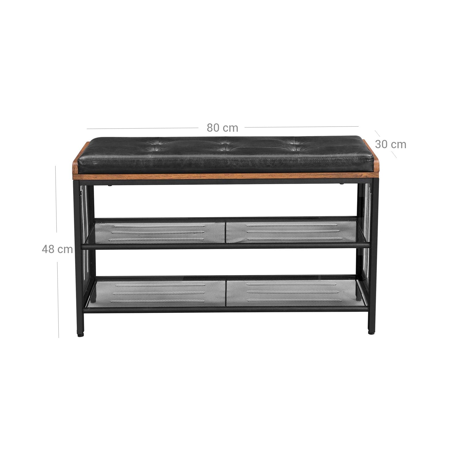 Mesh Shelf Shoe Bench - image 7