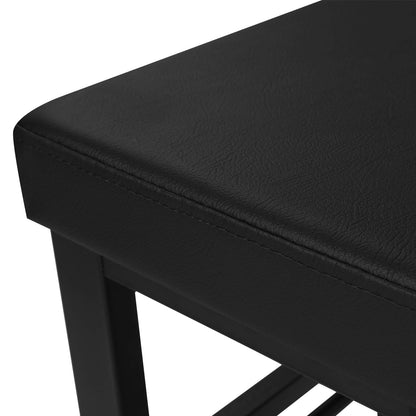 Brown Padded Storage Shoe Bench with Shelves