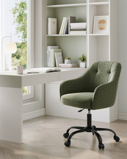 Modern Grey Adjustable Office Chair with Armrest - image 47