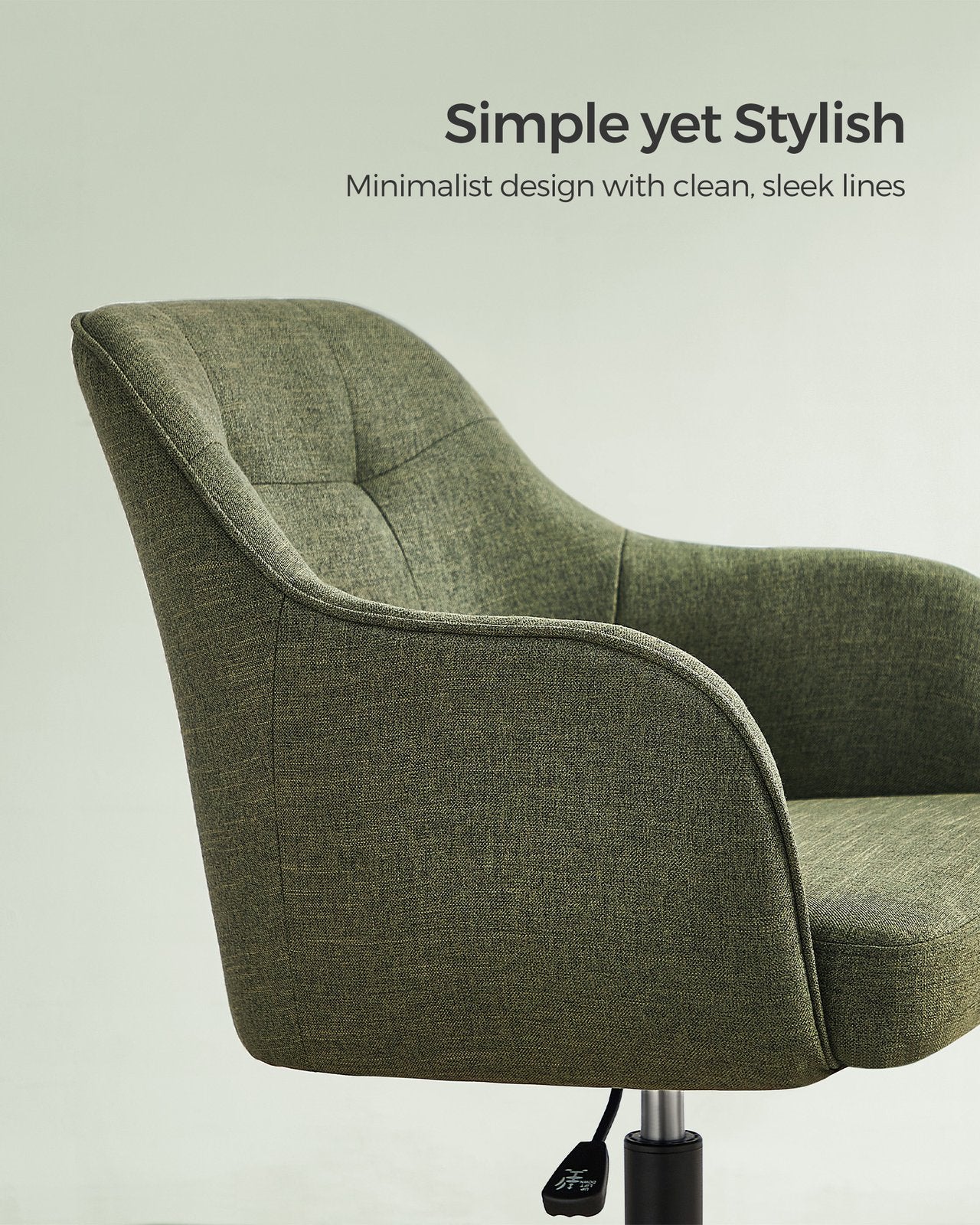 Modern Grey Adjustable Office Chair with Armrest - image 48