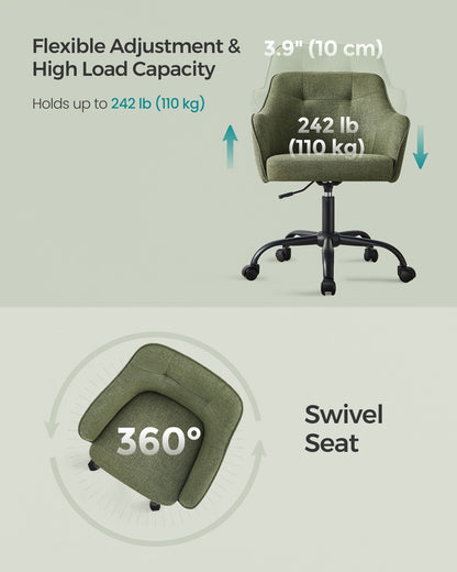 Modern Grey Adjustable Office Chair with Armrest - image 50