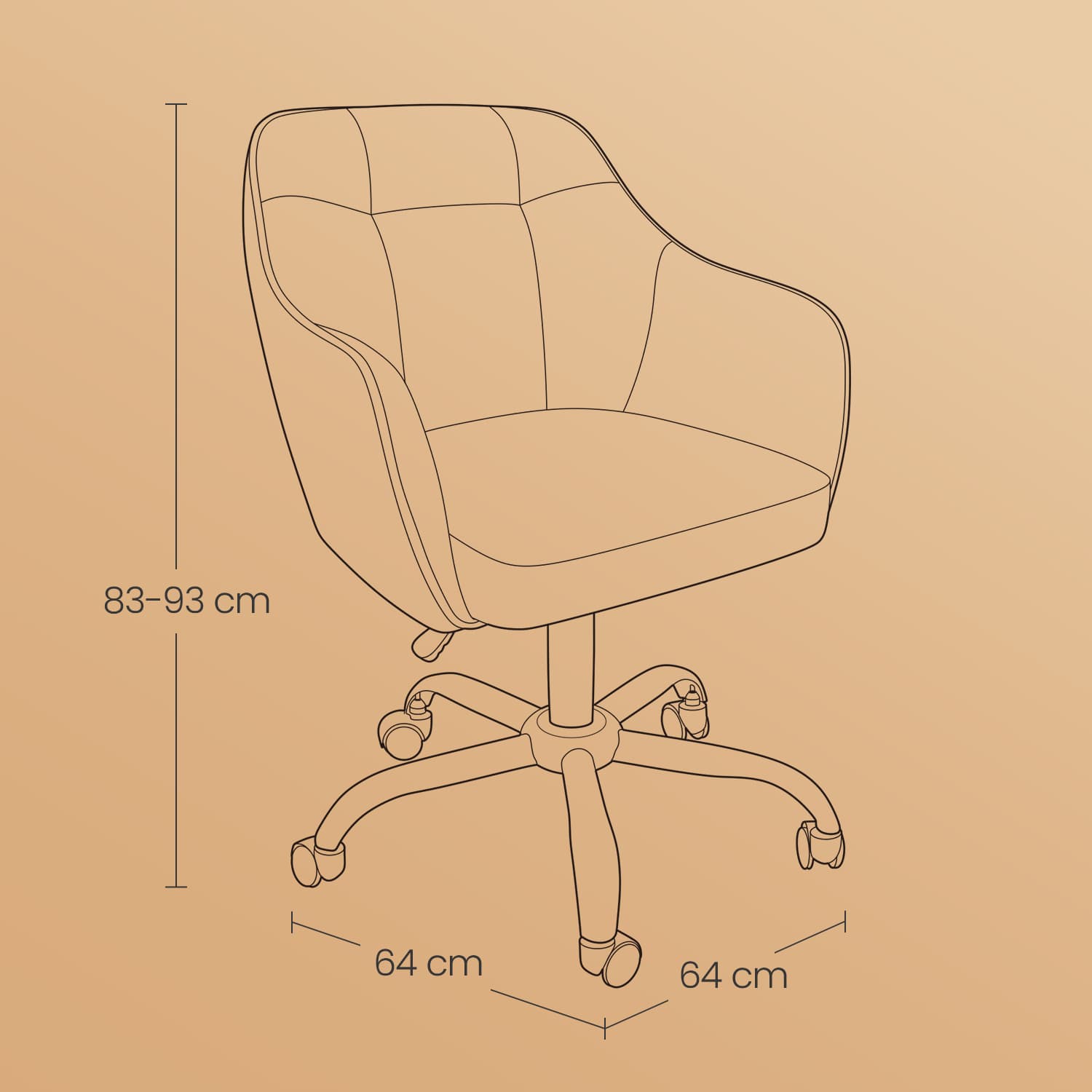 Desk Chair with Armrests, Loads 110 kg, for Home Office, Study, Bedroom, Adjustable Office Chair, Green - image 12