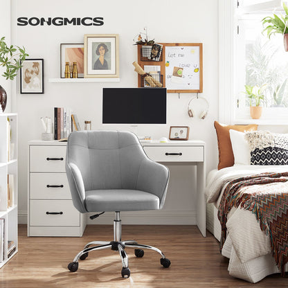 Modern Grey Adjustable Office Chair with Armrest - image 3