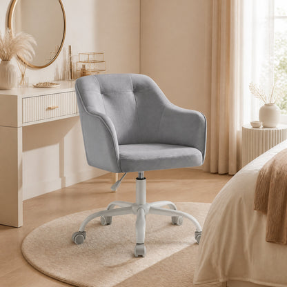 Desk Chair with Armrests, Loads 110 kg, for Home Office, Study, Bedroom, Adjustable Office Chair, Green - image 17