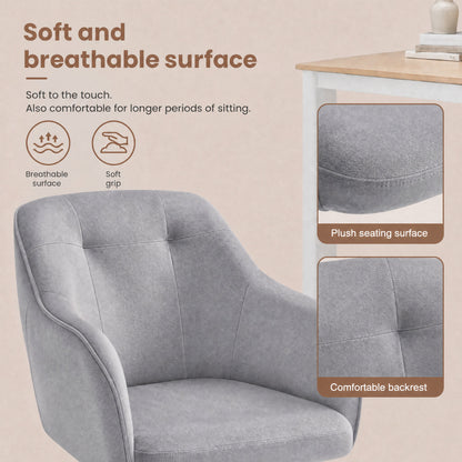 Desk Chair with Armrests, Loads 110 kg, for Home Office, Study, Bedroom, Adjustable Office Chair, Green - image 20