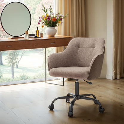 Desk Chair with Armrests, Loads 110 kg, for Home Office, Study, Bedroom, Adjustable Office Chair, Green - image 23
