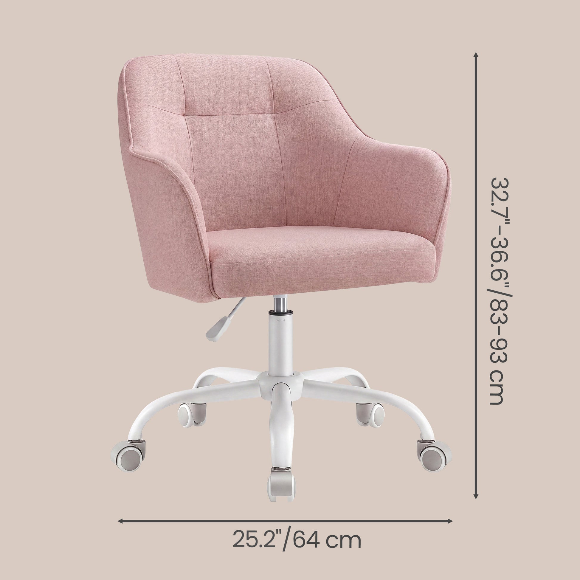 Desk Chair with Armrests, Loads 110 kg, for Home Office, Study, Bedroom, Adjustable Office Chair, Green - image 29