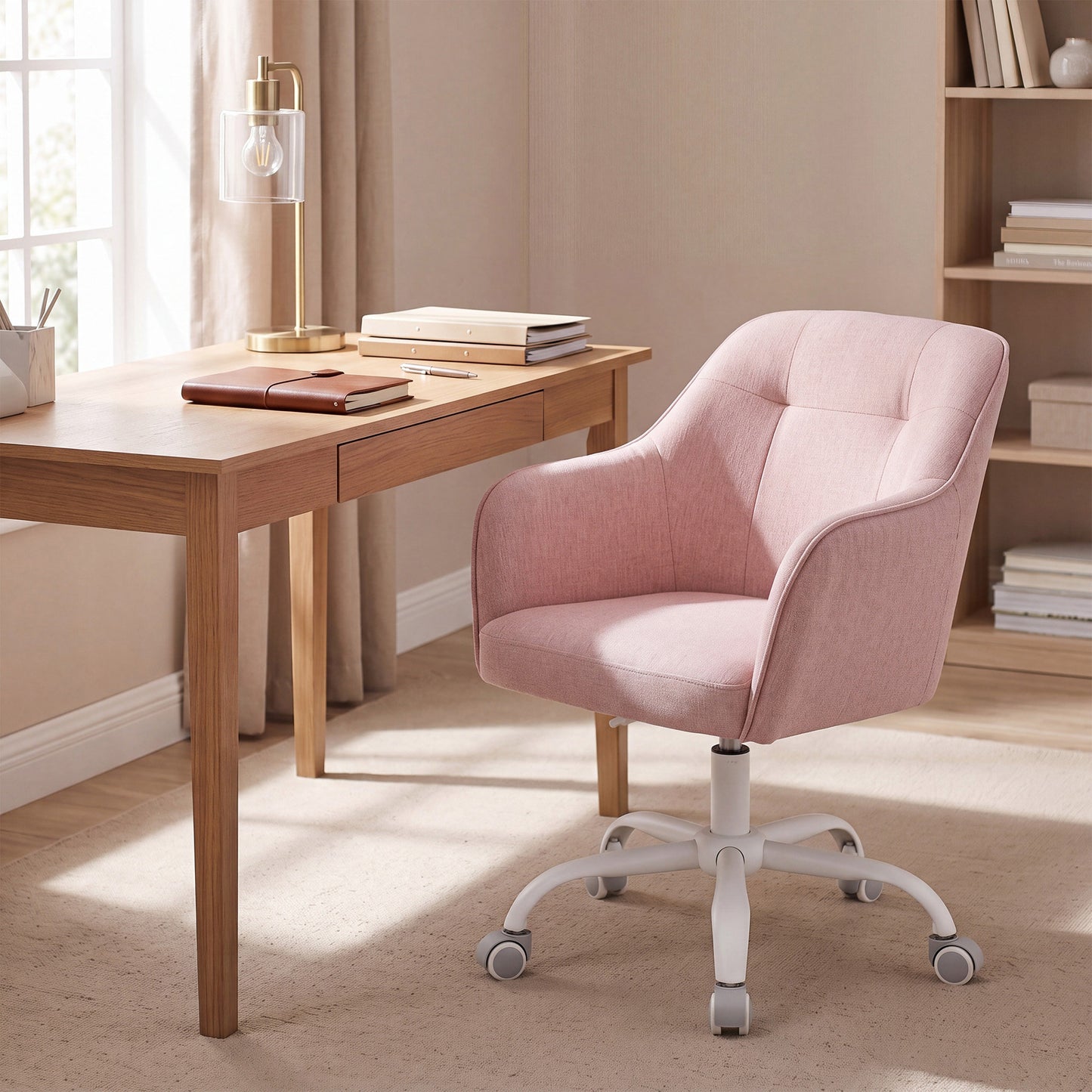 Desk Chair with Armrests, Loads 110 kg, for Home Office, Study, Bedroom, Adjustable Office Chair, Green - image 30