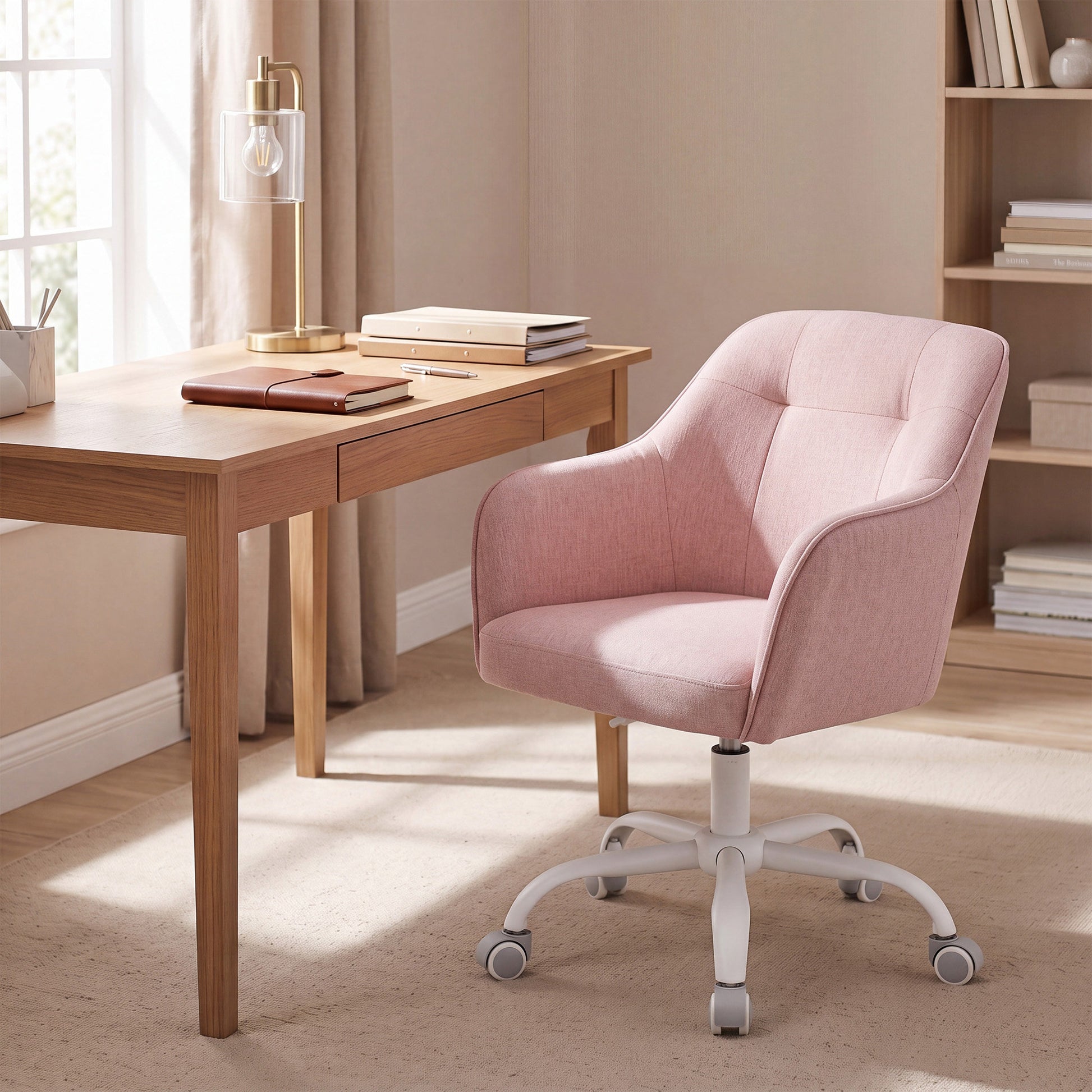 Desk Chair with Armrests, Loads 110 kg, for Home Office, Study, Bedroom, Adjustable Office Chair, Green - image 30