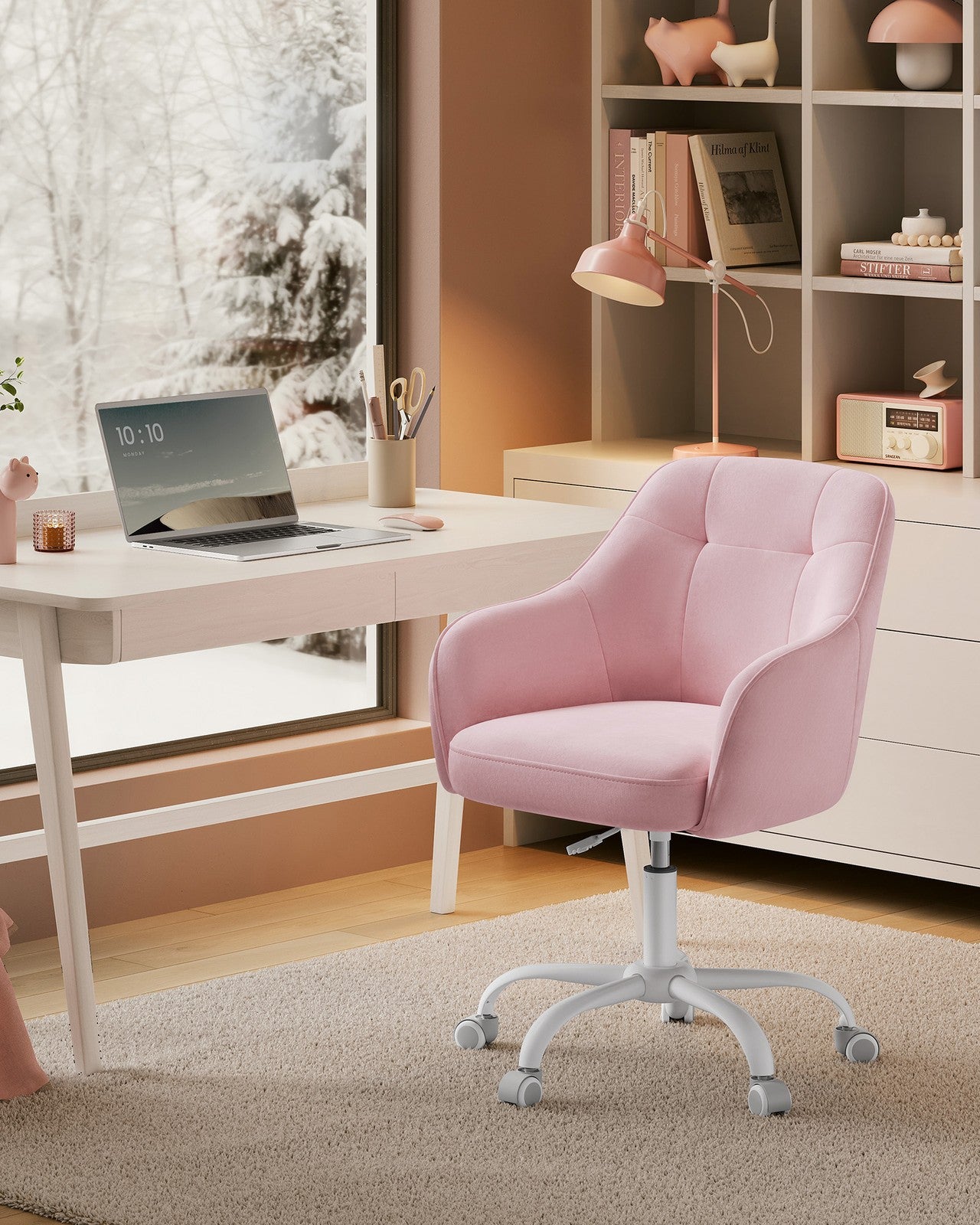 Modern Grey Adjustable Office Chair with Armrest - image 38