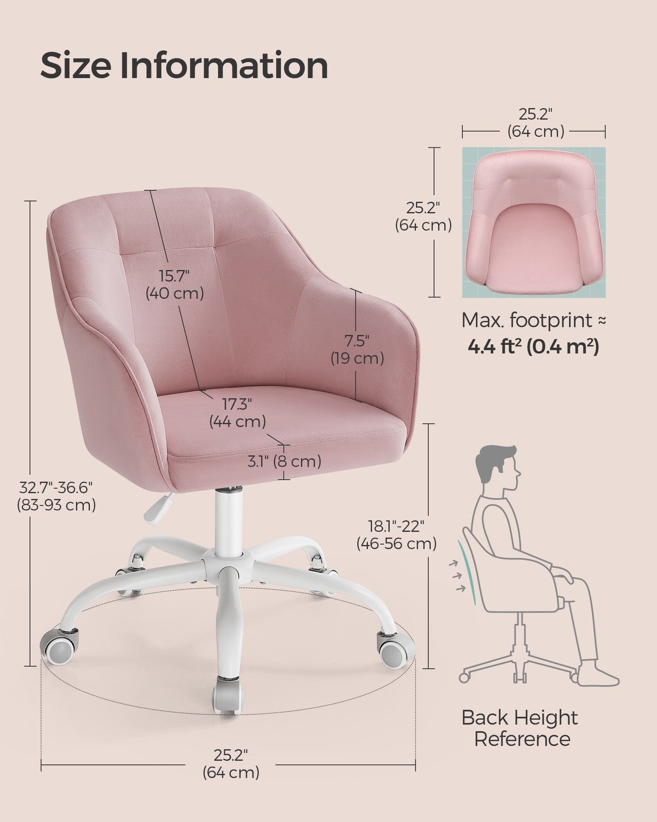 Modern Grey Adjustable Office Chair with Armrest - image 43