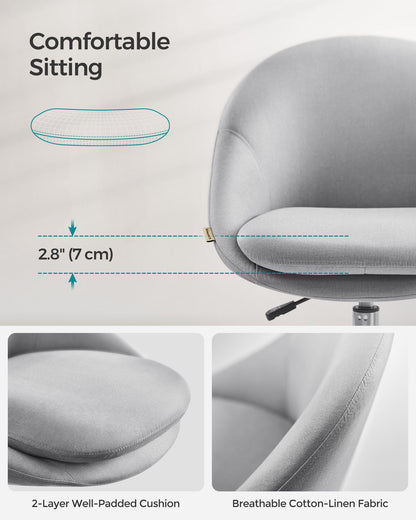 60 cm Wide Office Chair Dove Grey - image 5
