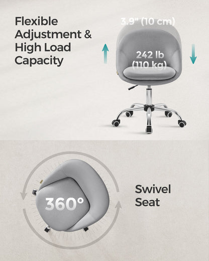 60 cm Wide Office Chair Dove Grey - image 6