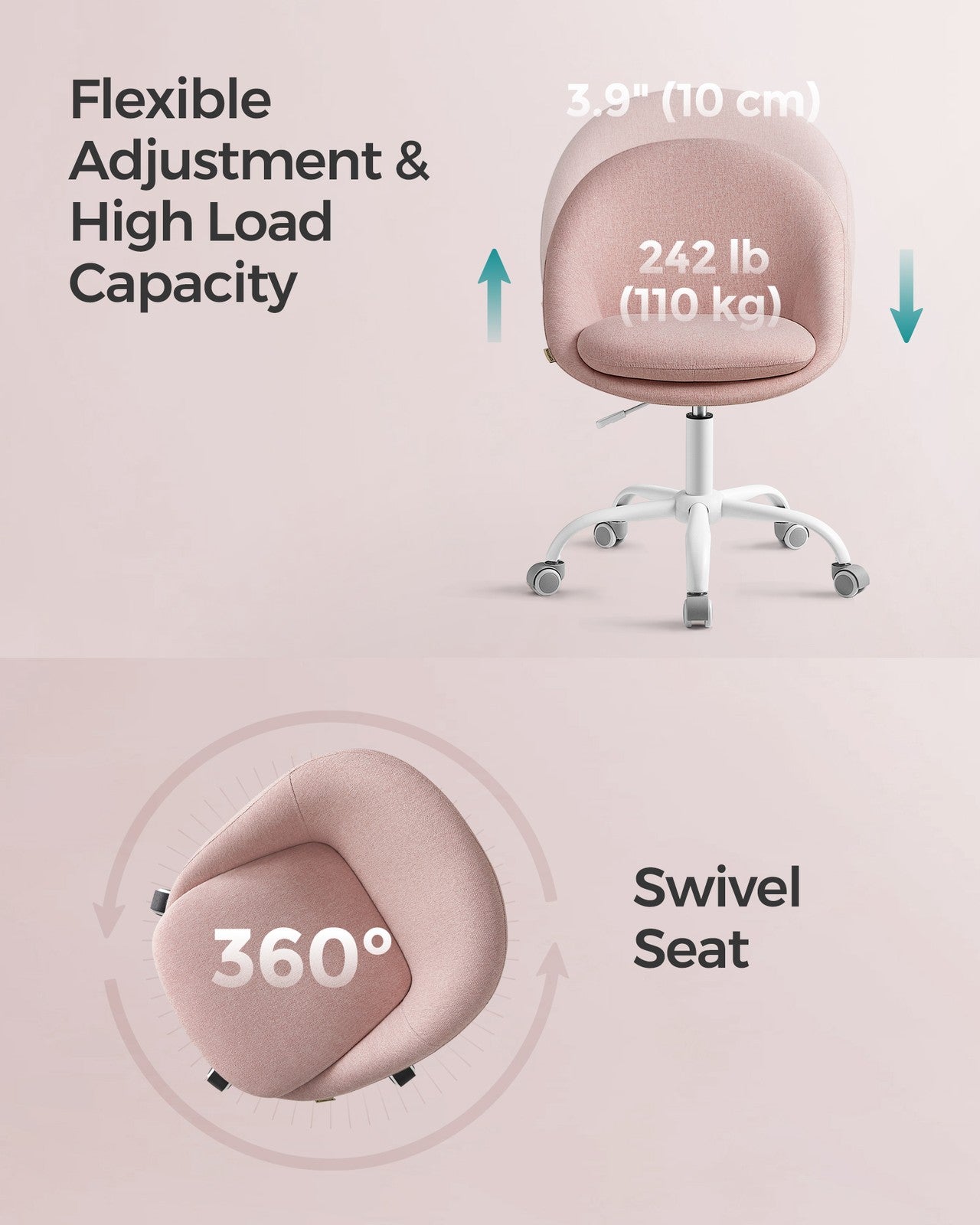 60 cm Wide Office Chair Dove Grey - image 14