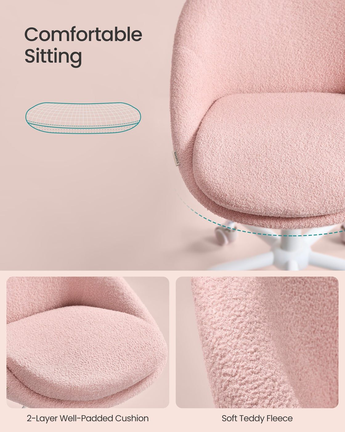 60 cm Wide Office Chair Dove Grey - image 20