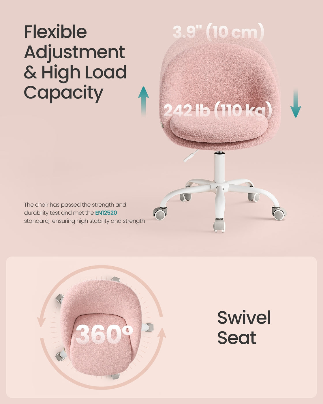 60 cm Wide Office Chair Dove Grey - image 23