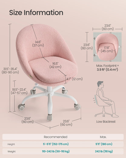 60 cm Wide Office Chair Dove Grey - image 25