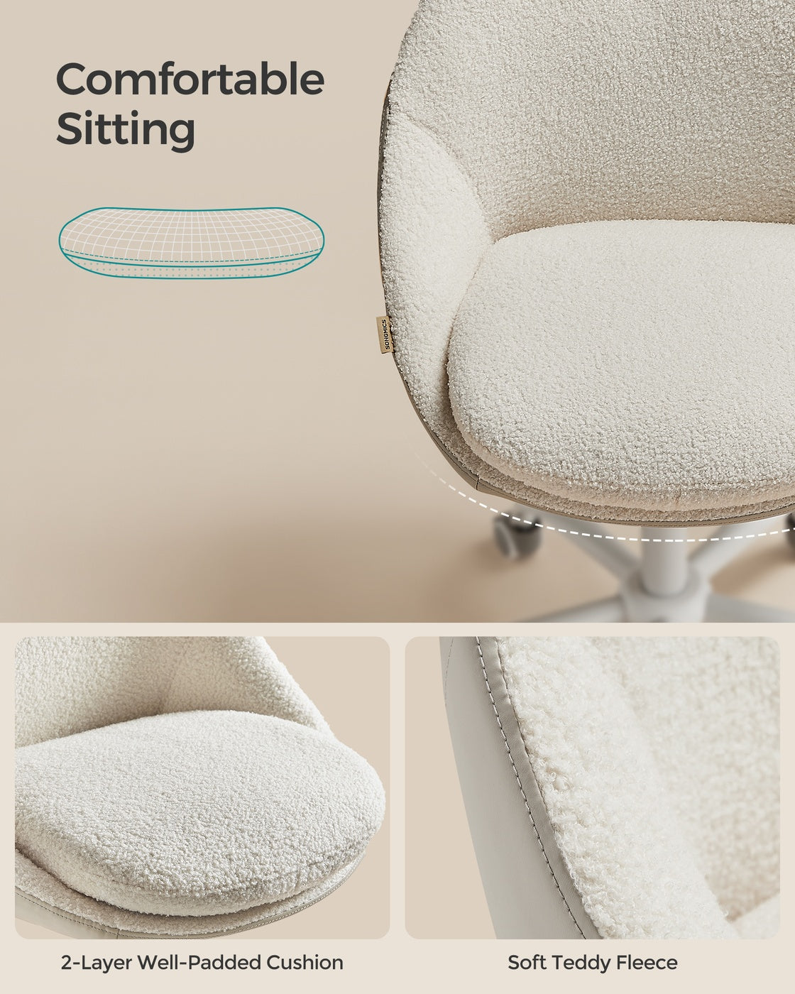 60 cm Wide Office Chair Dove Grey - image 30