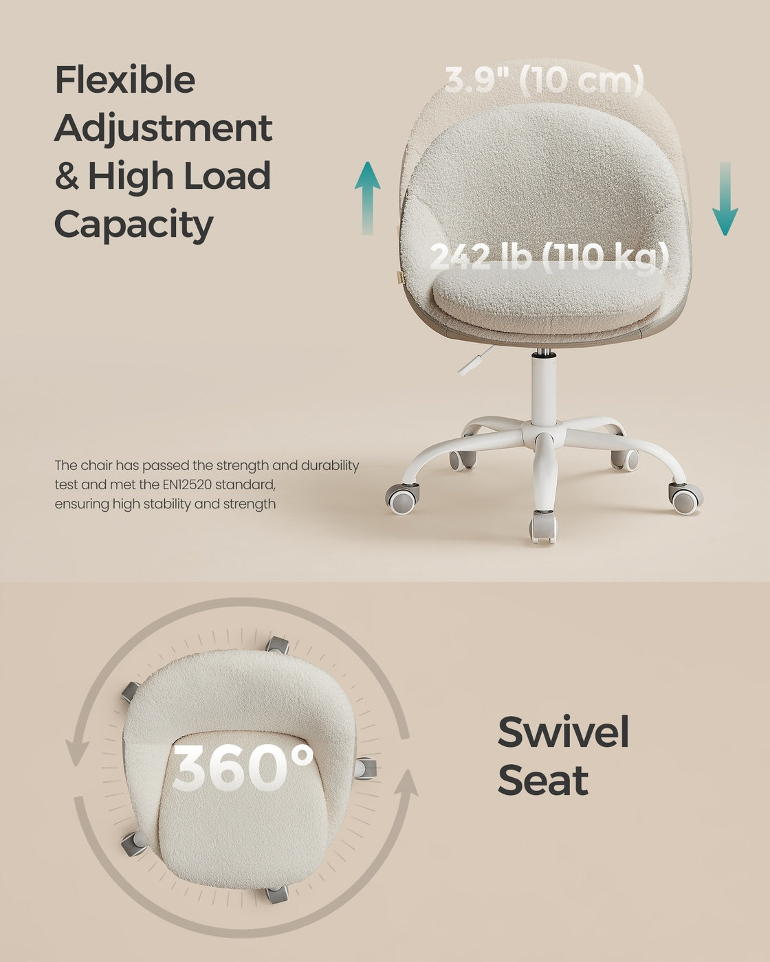 60 cm Wide Office Chair Dove Grey - image 31