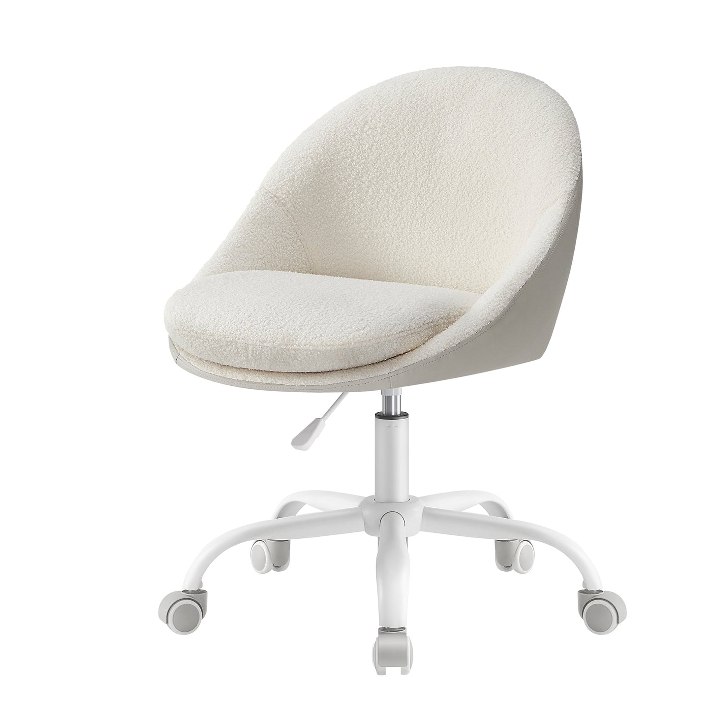 Armless Vanity Chair, Adjustable Swivel, Jelly Pink, Armless Desk Chair with Lumbar Support, for Bedroom - image 9