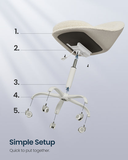 Armless Vanity Chair, Adjustable Swivel, Jelly Pink, Armless Desk Chair with Lumbar Support, for Bedroom - image 6