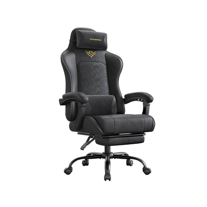 Ergonomic Office Computer Desk Chair with Footrest and Synchronised Armrests Ink Black - image 1