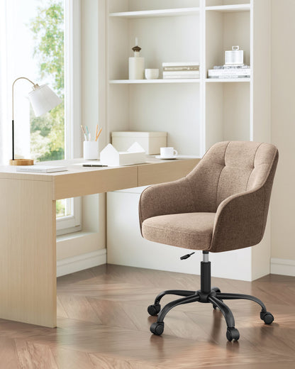 Modern Grey Adjustable Office Chair with Armrest - image 12