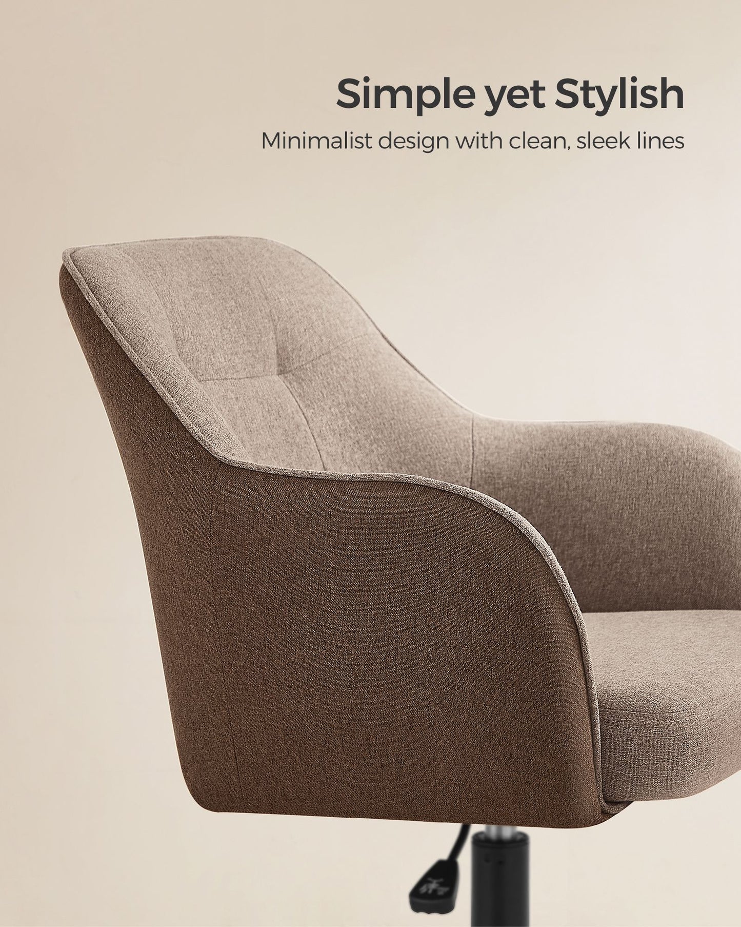 Modern Grey Adjustable Office Chair with Armrest - image 13