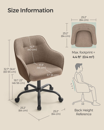 Modern Grey Adjustable Office Chair with Armrest - image 16