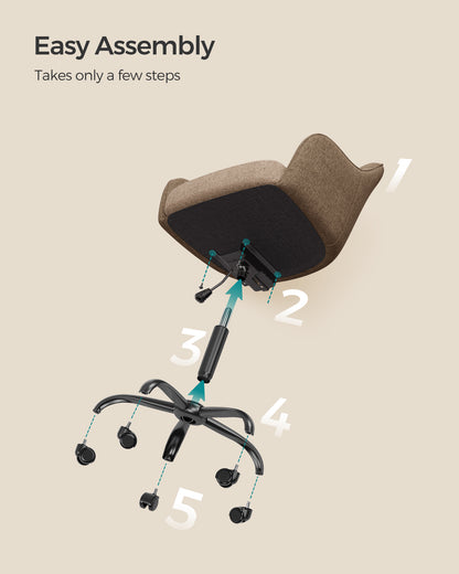 Modern Grey Adjustable Office Chair with Armrest - image 17